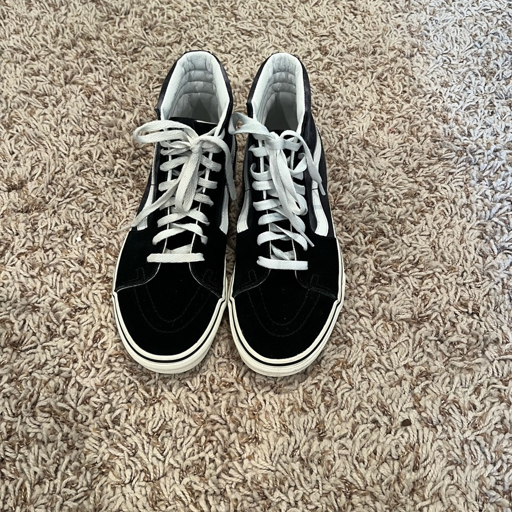 Vans. Women size 8.5. Black and acid wash. Worn twice. Great condition.
